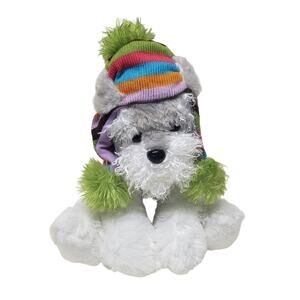 Maurices Shelby the Schnauzer Winter Cap Soft Dog Plush Stuffed Animal